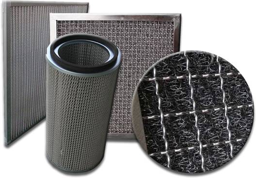 There are three panel filters with frame and a air filter cartridge.